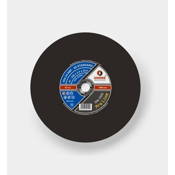 ΔΙΣΚΟΣ ΜΕΤΑΛΛΟΥ ANDRE 400 x 4.0mm x 25.4mm ΡΑΓΑ 100 PRO LINE 95A24RBF ΓΙΑ ΣΙΔΗΡΟΔΡΟΜΙΚΕΣ ΡΑΓΕΣ