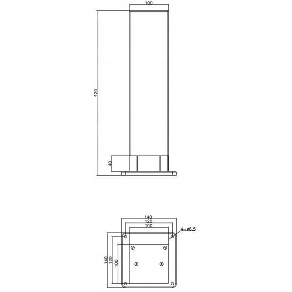 Deko Light 733066 uka Mana Εξωτερικός φωτισμός στήλης Σκούρο γκρι