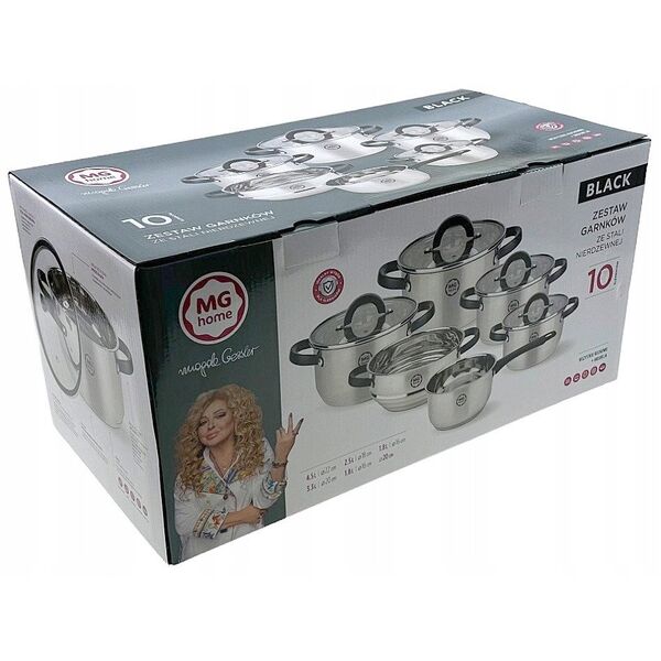 Σετ κατσαρολών BLACK Inox 10 τεμαχίων