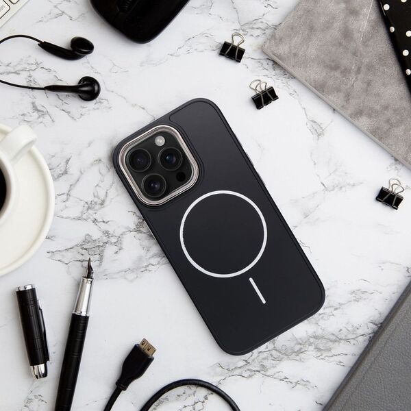 Θήκη FRAME MAG COVER συμβατή με MagSafe για IPHONE 16 μαύρο