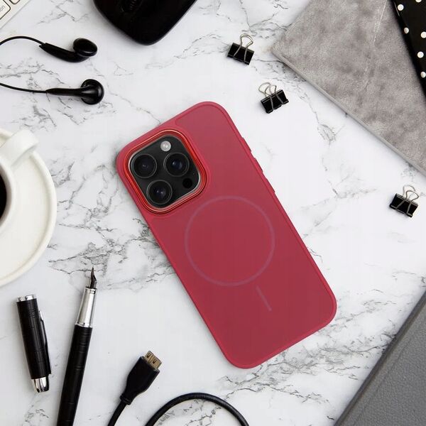Θήκη FRAME MAG COVER συμβατή με MagSafe για IPHONE 15 PRO magenta