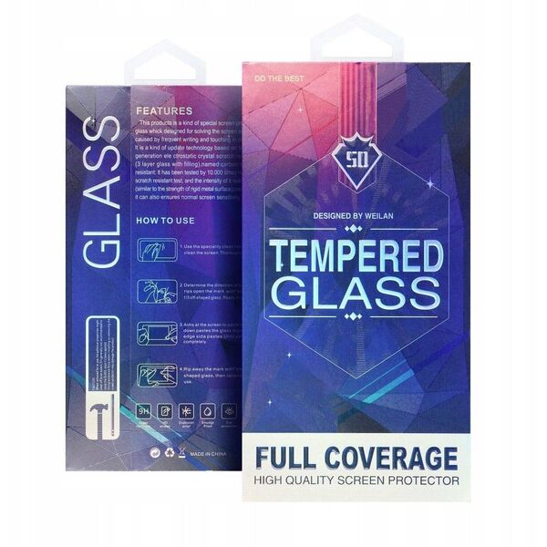 5D Full Glue Tempered Glass - για Motorola Edge 60 Fusion μαύρο