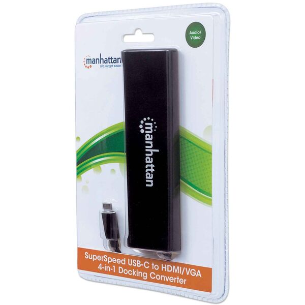 Μετατροπέας Manhattan USB 3.1 Τύπου C σε HDMI/VGA 4-σε-1