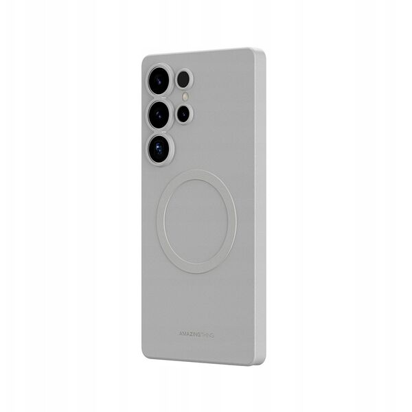Θήκη σιλικόνης AMAZINGTHING Minimal Air Case με μαγνητικό δακτύλιο για Samsung Galaxy S25 Ultra - γκρι