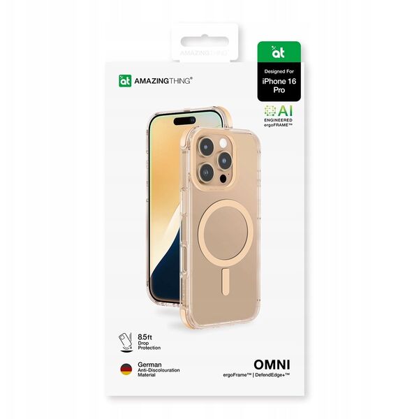 Θήκη σιλικόνης AMAZINGTHING Omni Mag Case για iPhone 16 Pro - ροζ χρυσό