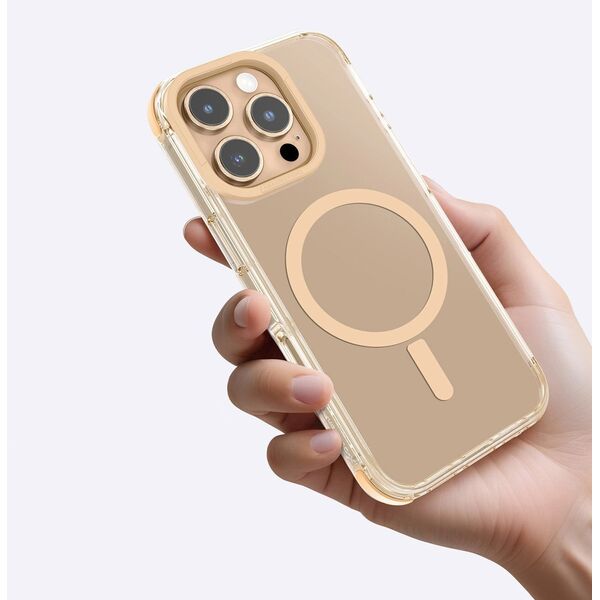 Θήκη σιλικόνης AMAZINGTHING Omni Mag Case για iPhone 16 Pro - ροζ χρυσό