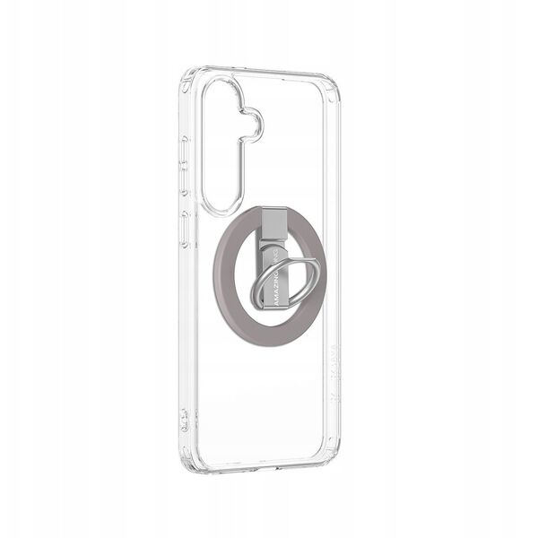 Θήκη σιλικόνης AMAZINGTHING Minimal Mag Case με μαγνητικό δακτύλιο και μαγνητικό δακτύλιο για Samsung Galaxy S25+ - διαφανές