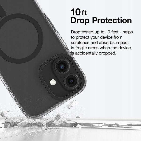 Θήκη σιλικόνης AMAZINGTHING Titan Pro Mag Case με μαγνητικό δακτύλιο για iPhone 16 - μαύρο
