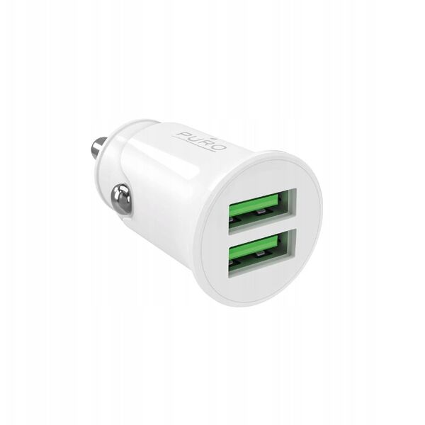 Φορτιστής αυτοκινήτου Puro Pro Lite 2x USB-A 10W - λευκός