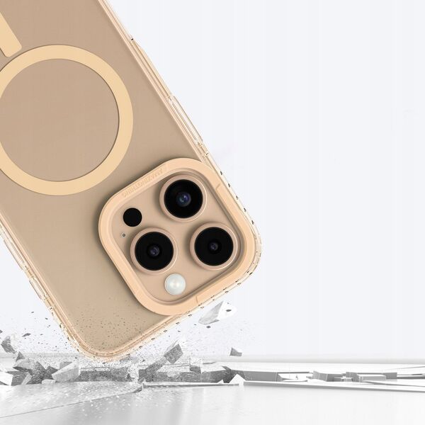 Θήκη σιλικόνης AMAZINGTHING Titan Pro Mag Case με μαγνητικό δακτύλιο για iPhone 16 Pro Max - ροζ χρυσό