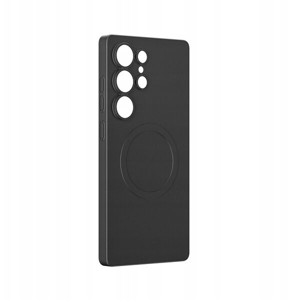 Θήκη σιλικόνης AMAZINGTHING Minimal Air Case με μαγνητικό δακτύλιο για Samsung Galaxy S25 Ultra - μαύρο