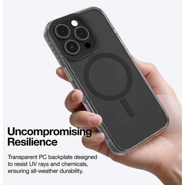 Θήκη σιλικόνης AMAZINGTHING Titan Pro Mag Case με μαγνητικό δακτύλιο για iPhone 16 Pro - μαύρο