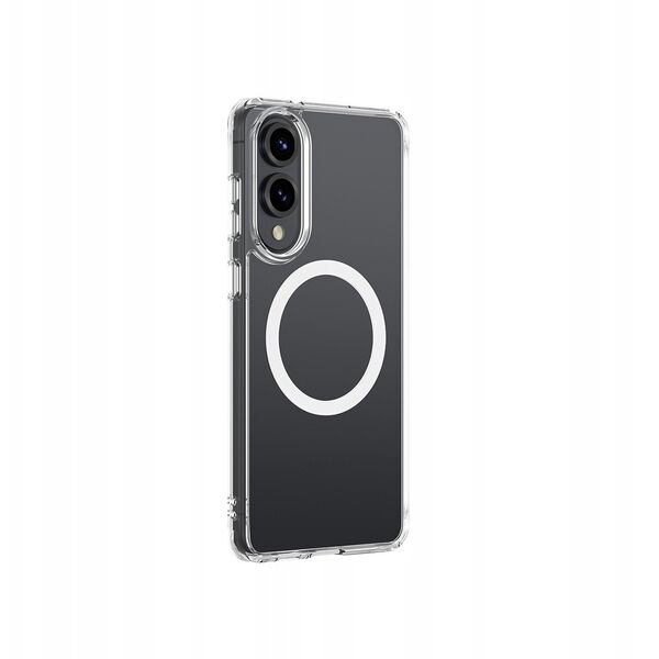 Θήκη σιλικόνης AMAZINGTHING Minimal Mag Case με μαγνητικό δακτύλιο για Samsung Galaxy S25 Edge - διαφανές