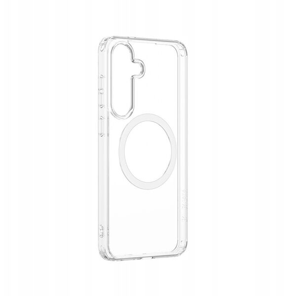Θήκη σιλικόνης AMAZINGTHING Minimal Mag Case με μαγνητικό δακτύλιο για Samsung Galaxy S25 - διαφανές