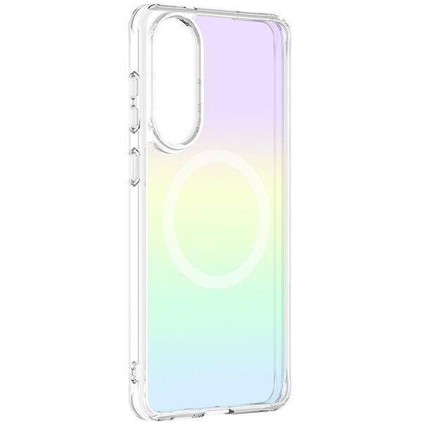 Θήκη σιλικόνης AMAZINGTHING Minimal Mag Case με μαγνητικό δακτύλιο για Samsung Galaxy S25 Edge - ιριδίζον