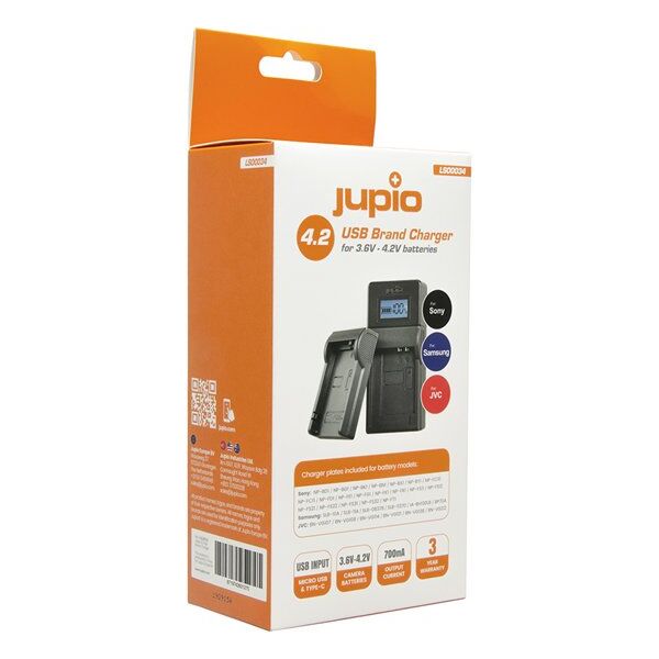 Φορτιστής USB Jupio, JVC / Samsung / Sony 3.6V-4.2V