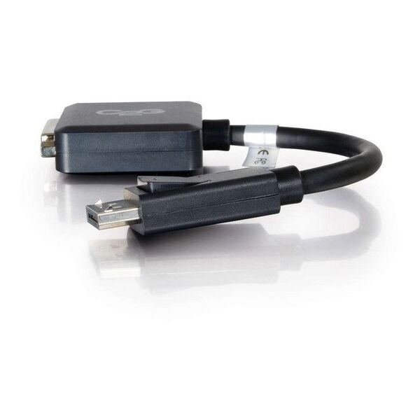 C2G 8in DisplayPort σε DVI-D Adapter - DP σε DVI D Adapter - Μαύρο - M/F - Αντάπτορας βίντεο - DisplayPort (M) σε DVI-D (W) - Μαύρο