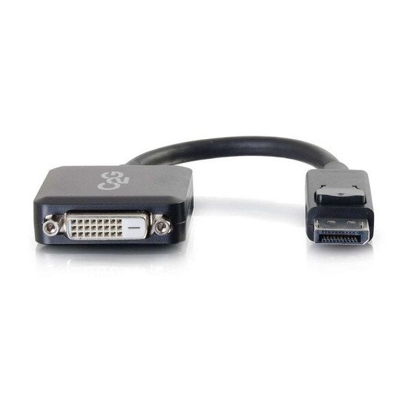 C2G 8in DisplayPort σε DVI-D Adapter - DP σε DVI D Adapter - Μαύρο - M/F - Αντάπτορας βίντεο - DisplayPort (M) σε DVI-D (W) - Μαύρο
