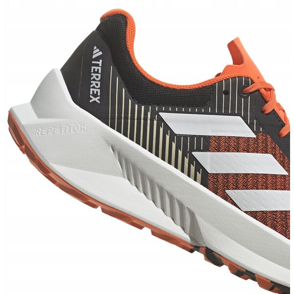 Ανδρικά παπούτσια για τρέξιμο Adidas TERREX Soulstride Flow - μαύρο/λευκό/πορτοκαλί