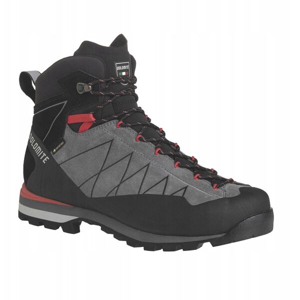 Παπούτσια προσέγγισης Dolomite Crodarossa Hi GTX - γκρι μεταλλικό/φλογερό κόκκινο