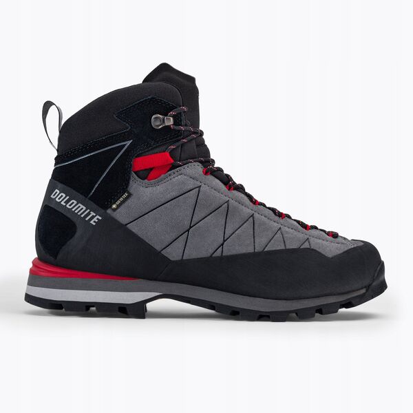 Παπούτσια προσέγγισης Dolomite Crodarossa Hi GTX - γκρι μεταλλικό/φλογερό κόκκινο