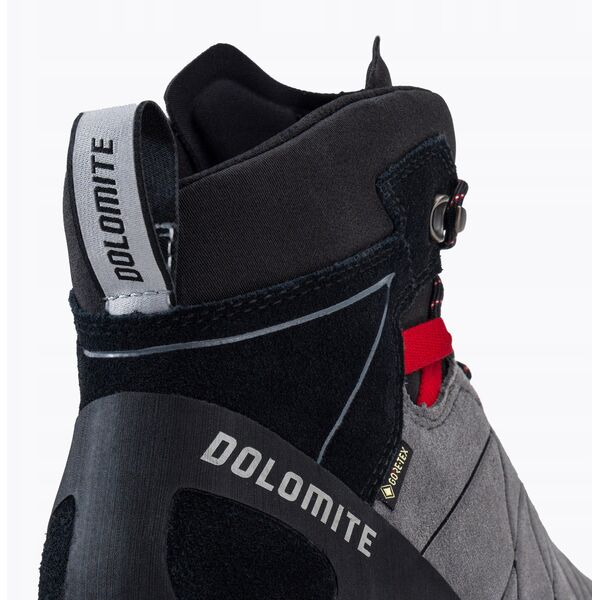 Παπούτσια προσέγγισης Dolomite Crodarossa Hi GTX - γκρι μεταλλικό/φλογερό κόκκινο
