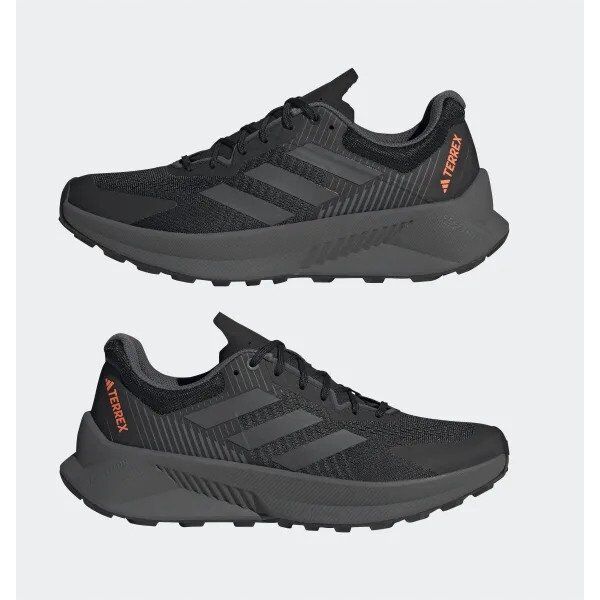 ανδρικά παπούτσια trail adidas TERREX Soulstride Flow - μαύρο/γκρι/πορτοκαλί