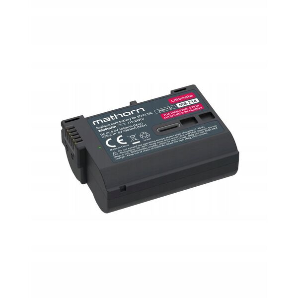 Μπαταρία Mathorn MB-214 Ultimate 2600mAh USB-C αντικατάσταση EN-EL15C