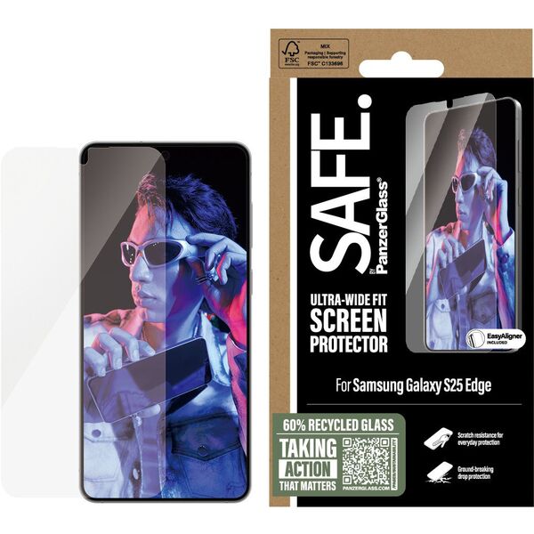 SAFE Προστασία Οθόνης Samsung Galaxy S25 Edge Ultra-Wide Fit