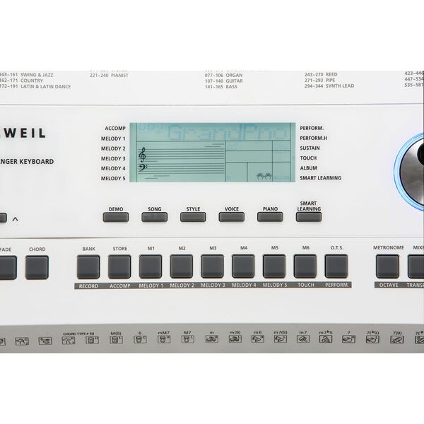Kurzweil KP110 Λευκό - Πληκτρολόγιο