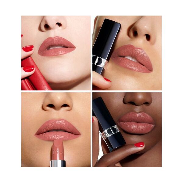 Christian Dior, Dior Rouge, Jojoba, Σατινέ Φινίρισμα, Κρεμώδες Κραγιόν, 100, Nude Look, Επαναγεμιζόμενο, 3.5 g Για Γυναίκες