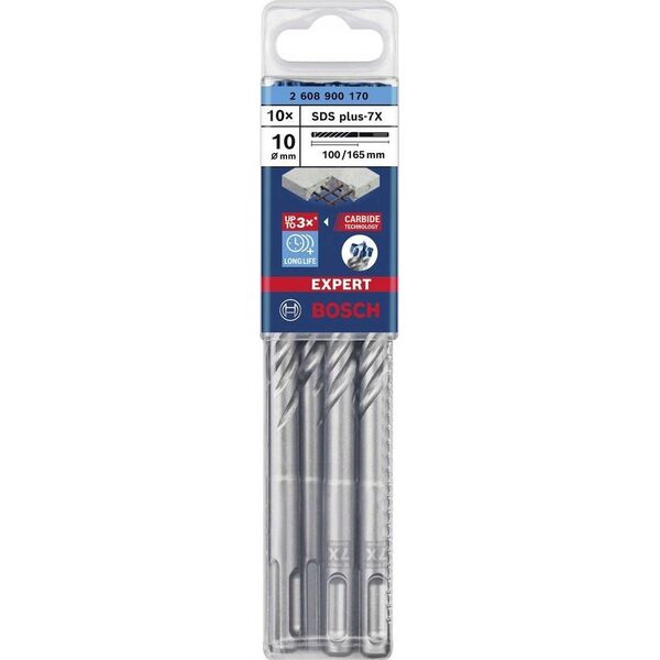 Wiertło Bosch Bosch hammer drill bit SDS plus-7X 10x100x165mm 10pcs - 2608900170 EXPERT RANGE