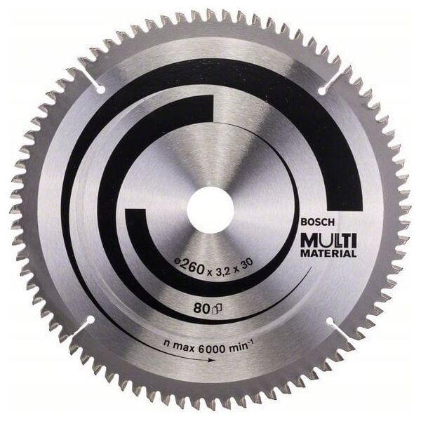 Bosch Bosch circular saw blade multi material, O 260mm, 80Z