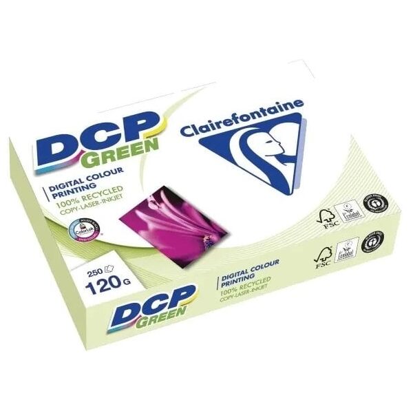 Ανακυκλωμένο χαρτί για έγχρωμη εκτύπωση DCP Green, A4, 120 γρ, πακέτο 250 φύλλων