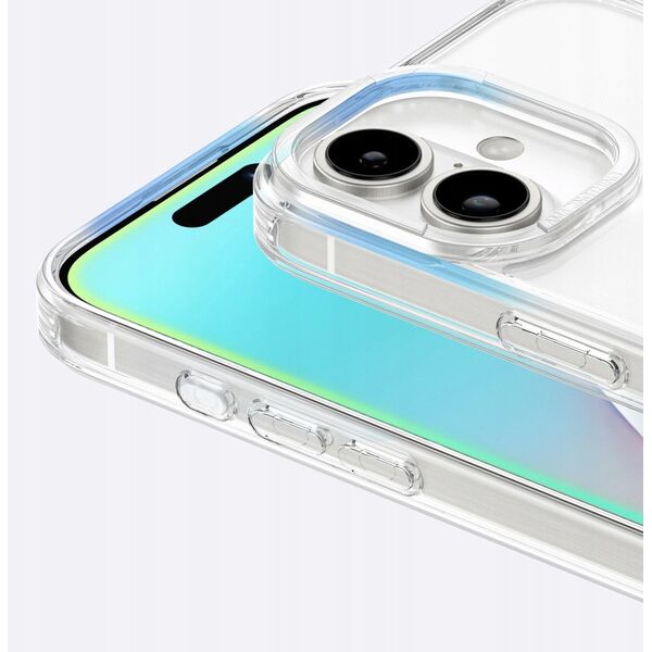 Θήκη σιλικόνης AMAZINGTHING Minimal Mag Case με μαγνητικό δακτύλιο για iPhone 16 - διαφανής