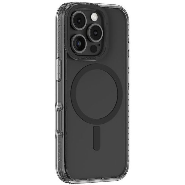 Θήκη σιλικόνης AMAZINGTHING Titan Pro Mag Case με μαγνητικό δακτύλιο για iPhone 16 Pro Max - μαύρο