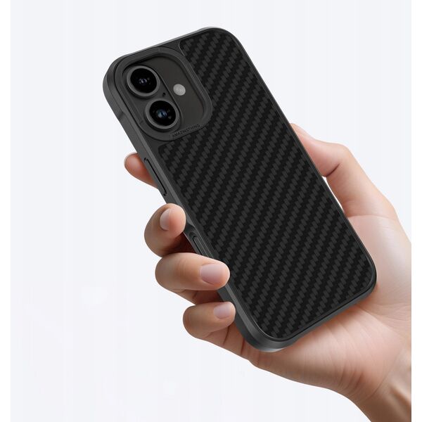 Θήκη θωρακισμένη AMAZINGTHING Titan Max Case με ίνες αραμιδίου 1500D για iPhone 16 Plus - μαύρο