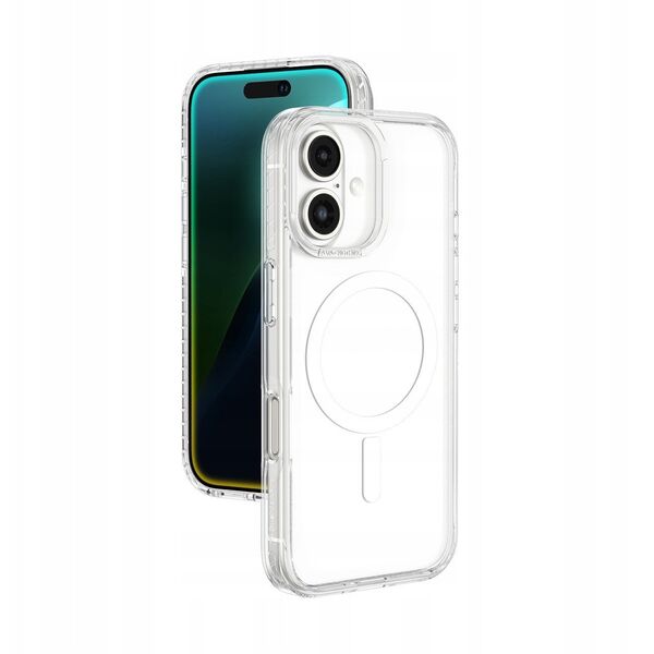 Θήκη σιλικόνης AMAZINGTHING Titan Pro Mag Case με μαγνητικό δακτύλιο για iPhone 16 - διαφανής