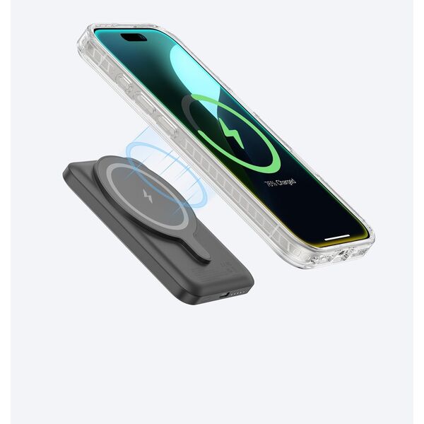 Θήκη σιλικόνης AMAZINGTHING Titan Pro Mag Case με μαγνητικό δακτύλιο για iPhone 16 - διαφανής