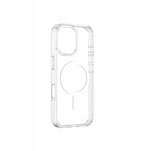Θήκη σιλικόνης AMAZINGTHING Titan Pro Mag Case με μαγνητικό δακτύλιο για iPhone 16 - διαφανής