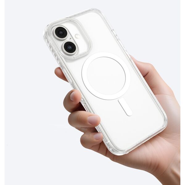 Θήκη σιλικόνης AMAZINGTHING Titan Pro Mag Case με μαγνητικό δακτύλιο για iPhone 16 - διαφανής