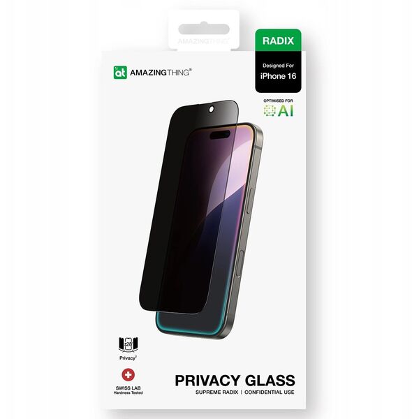 Tempered Glass AMAZINGTHING Radix Privacy Glass για iPhone 16