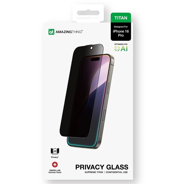 Tempered Glass AMAZINGTHING Titan Privacy Glass για iPhone 16 Pro