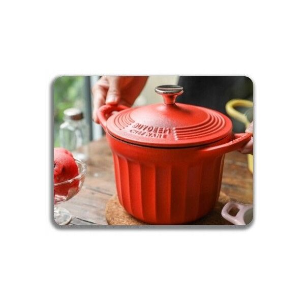 Σμάλτο χυτοσίδηρο BUYDEEM 1,8L, μοντέλο CP541, χρώμα Koi Red