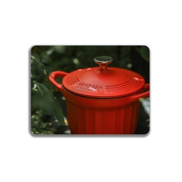 Σμάλτο χυτοσίδηρο BUYDEEM 1,8L, μοντέλο CP541, χρώμα Koi Red