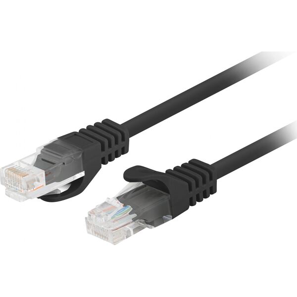 Lanberg Patchcord kat.6 UTP 7.5 m czarny fluke