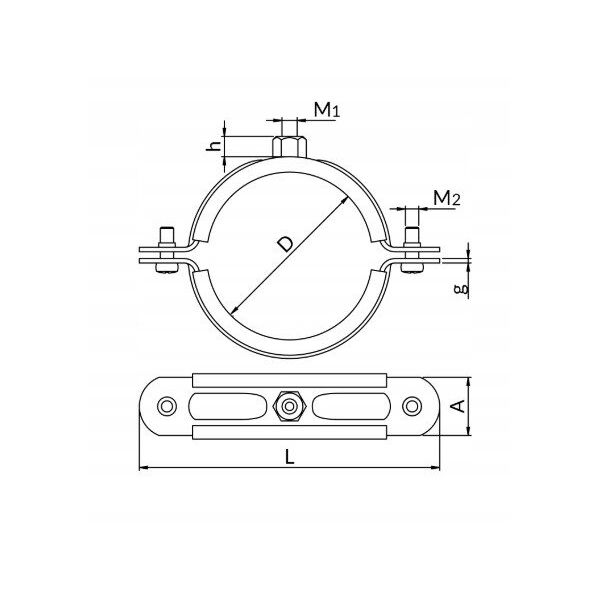 Μονή σφιγκτήρας HOBBY HUPG με επένδυση 3/4 (26-30) KPL M8