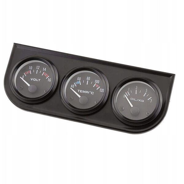 Σετ δεικτών KET 3 σε 1 Volt, Θερμοκρασία Νερού, Πίεση Λαδιού