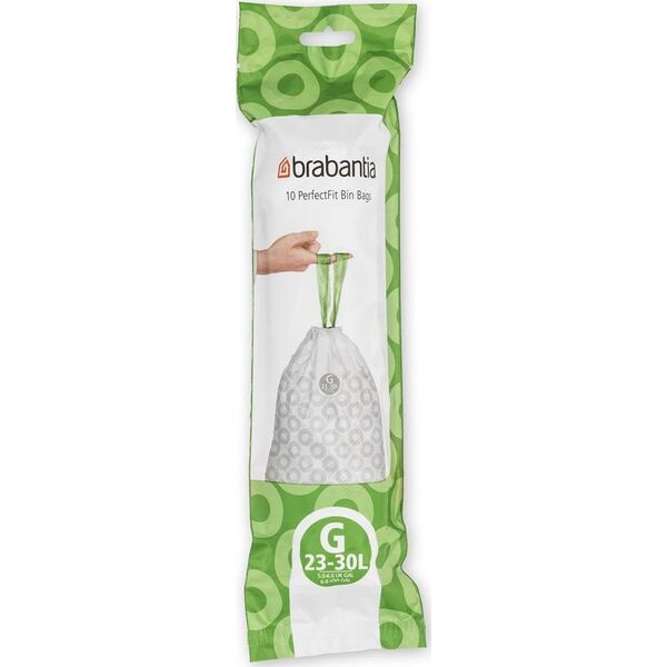 Brabantia Worki na śmieci PerfectFit rozmiar G 23-30L 10szt 138386