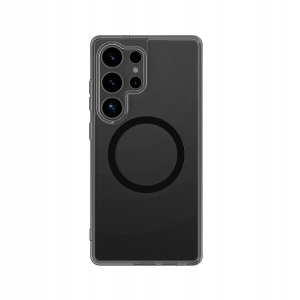 Θήκη σιλικόνης AMAZINGTHING Minimal Mag Case με μαγνητικό δακτύλιο για το Samsung Galaxy S25 Ultra - μαύρο